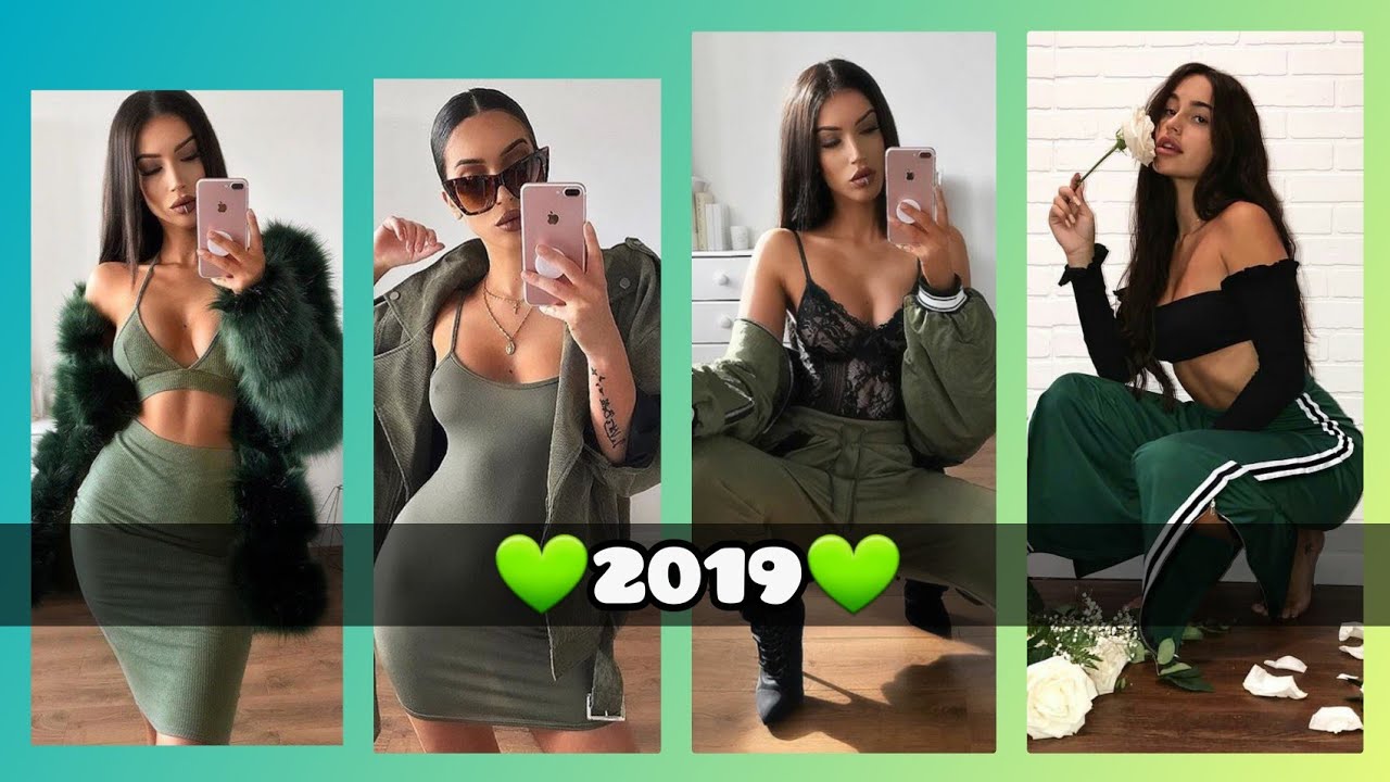 💚OUTFITS COLOR  VERDE 2019 MODA OTOÑO INVIERNO [PARTE 4]