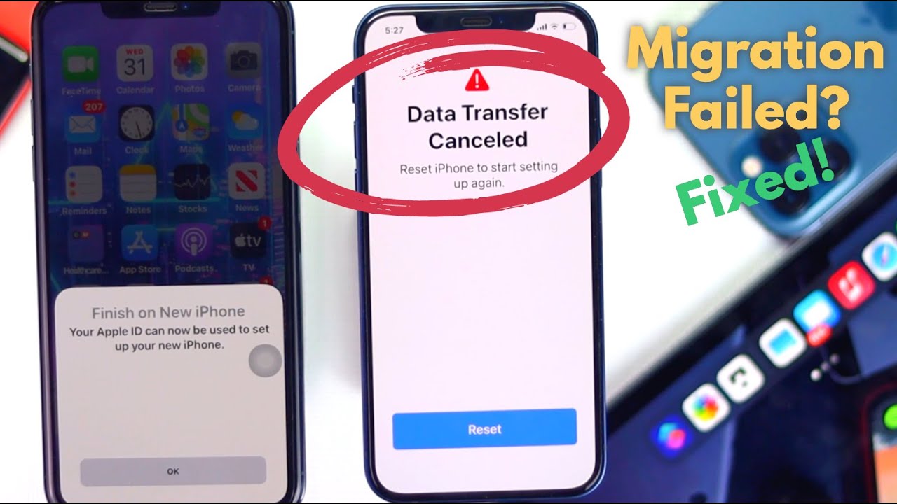 Easy Fixed: Data Transfer Cancelled Reset iPhone to start setting up again