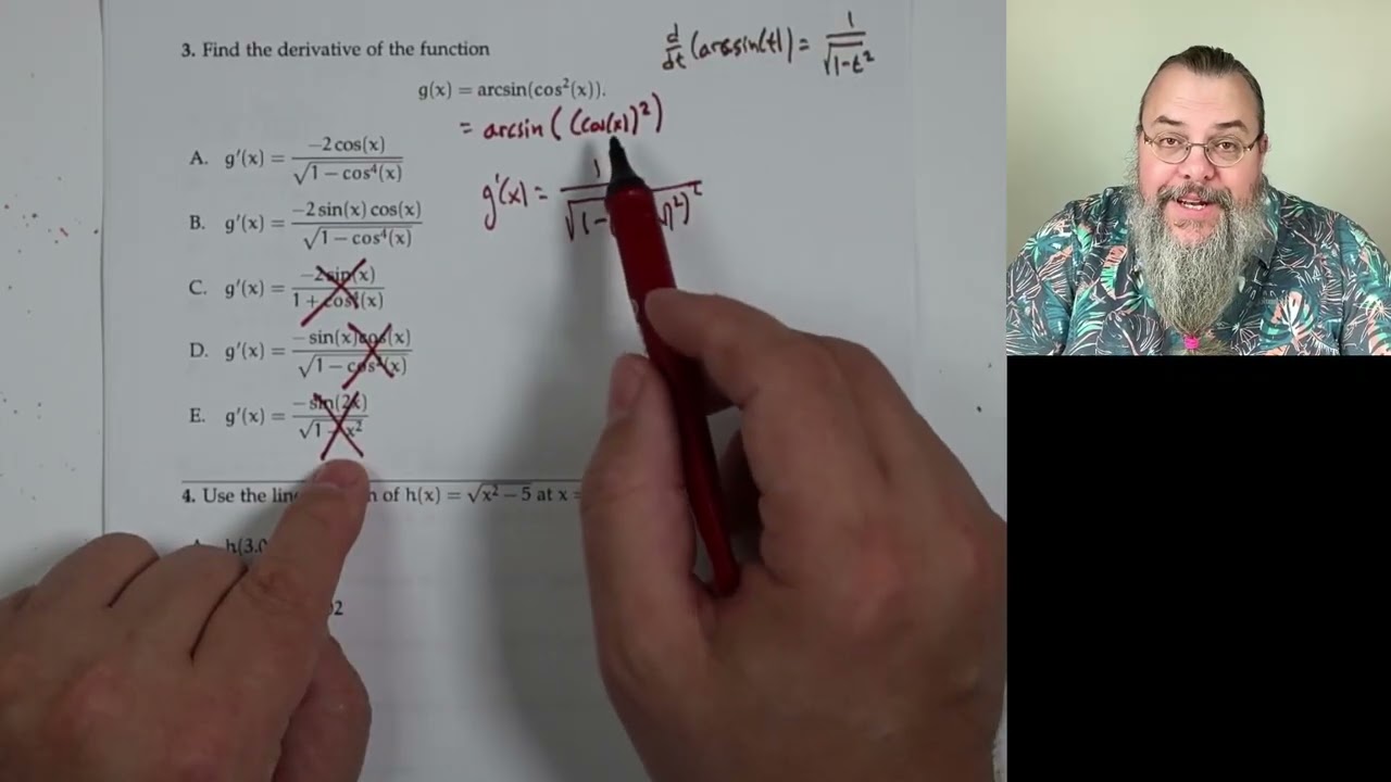 Calc 1, Exam 2 walkthrough (Spring 2025)