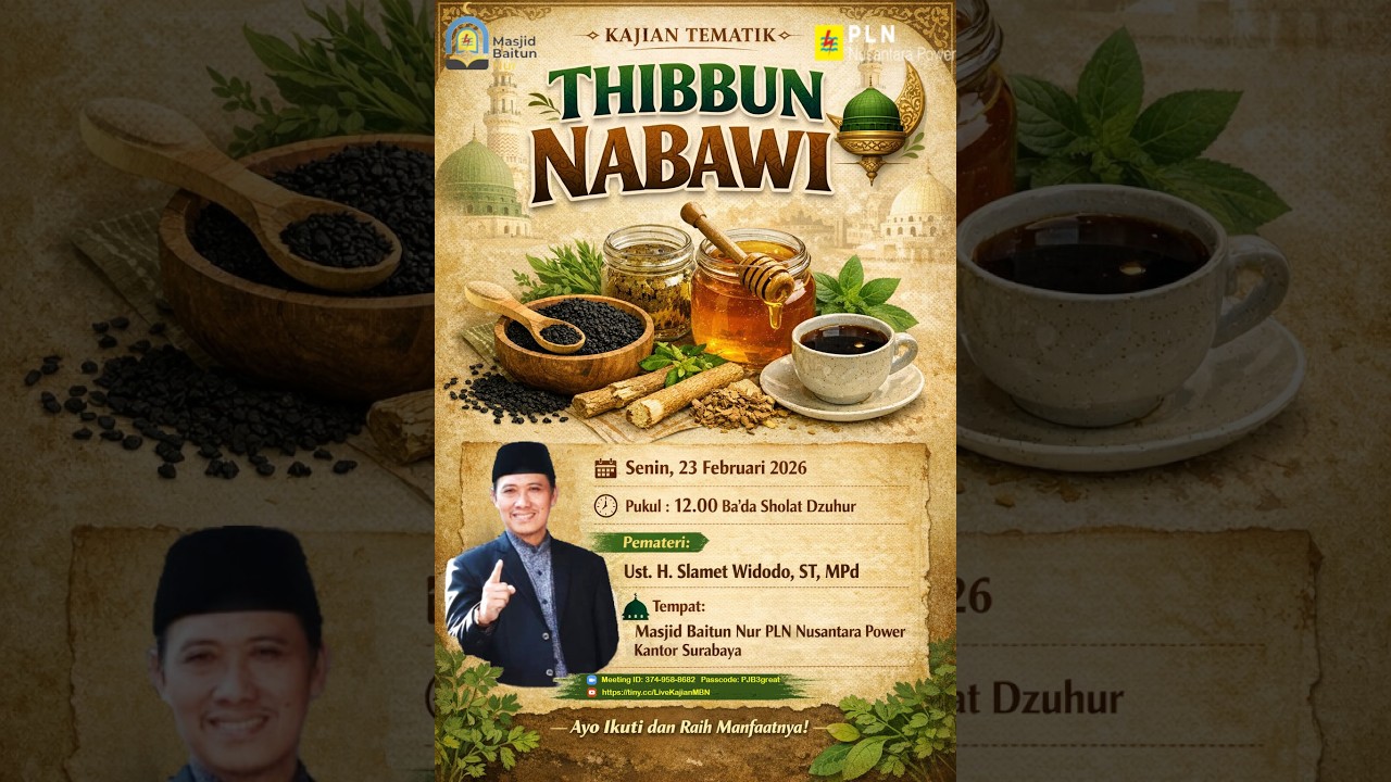 Kajian Ust. H. Slamet Widodo. ST (Thibbun Nabawi)