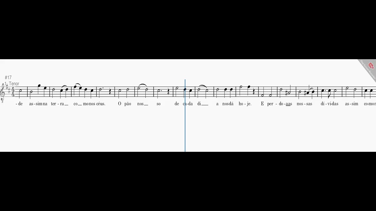 PAI NOSSO - PARTITURA E PIANO (1o TENOR)