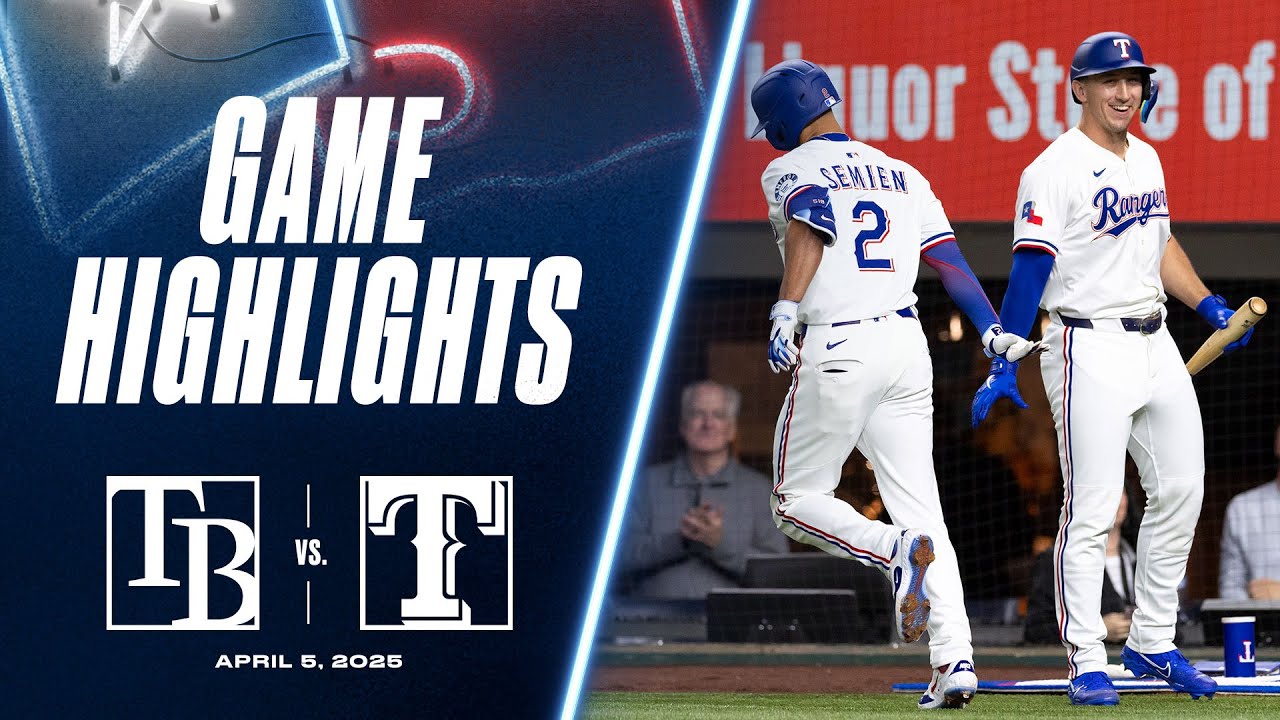 Rays vs. Rangers Game Highlights (4/5/25) | MLB Highlights