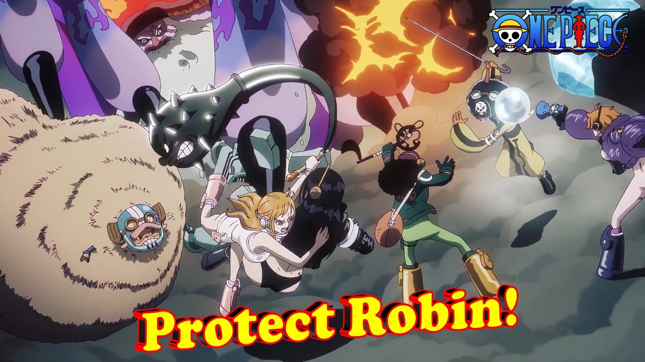 Strawhats Protect Robin against St Saturn #onepiece