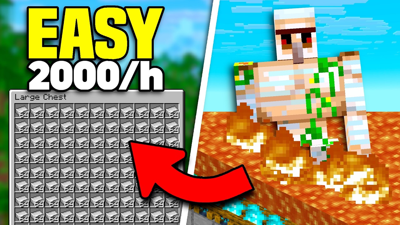 NEW BEST IRON FARM Minecraft 1.21.11! (2000/h)