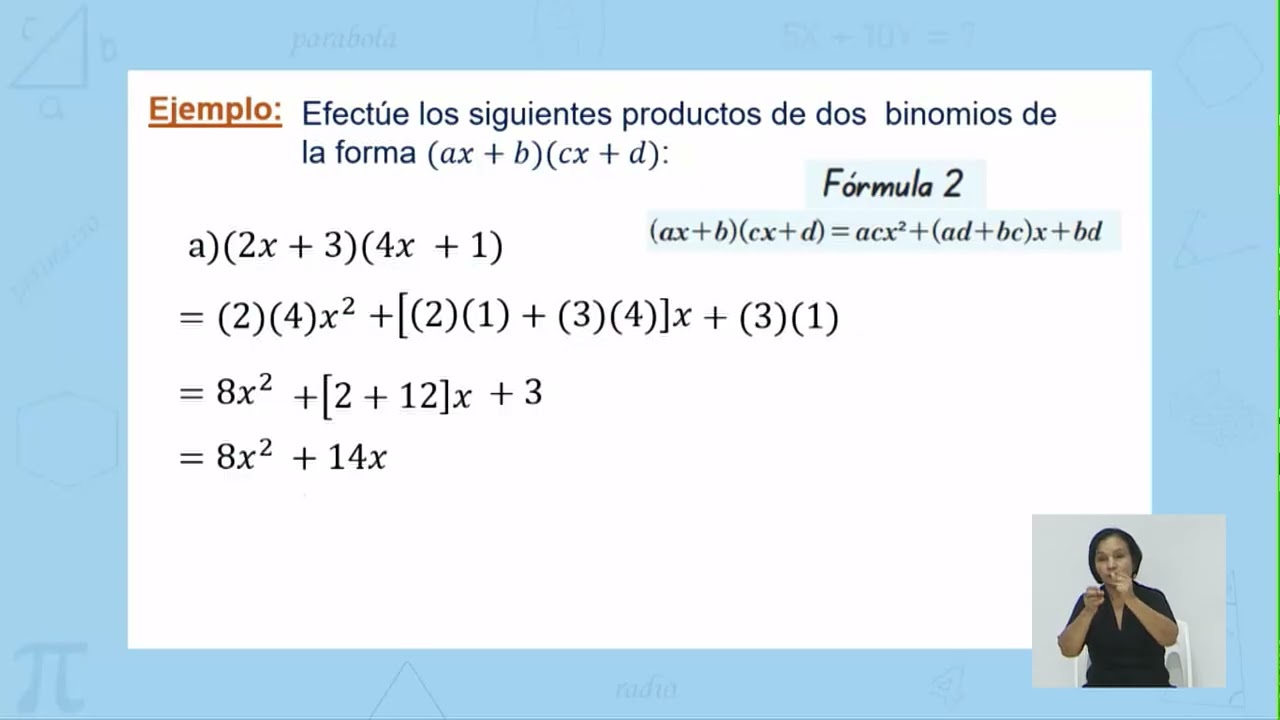 Secundaria | Matemáticas - 9no Grado | Producto de Dos Binomios