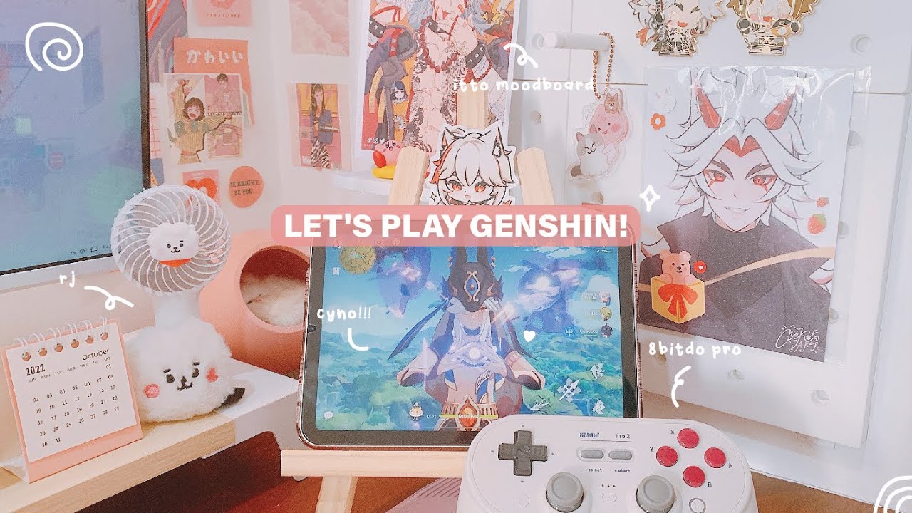 Let's Play Genshin on an iPad! ✨ (Doing my dailies with a controller, but doing it badly lol)