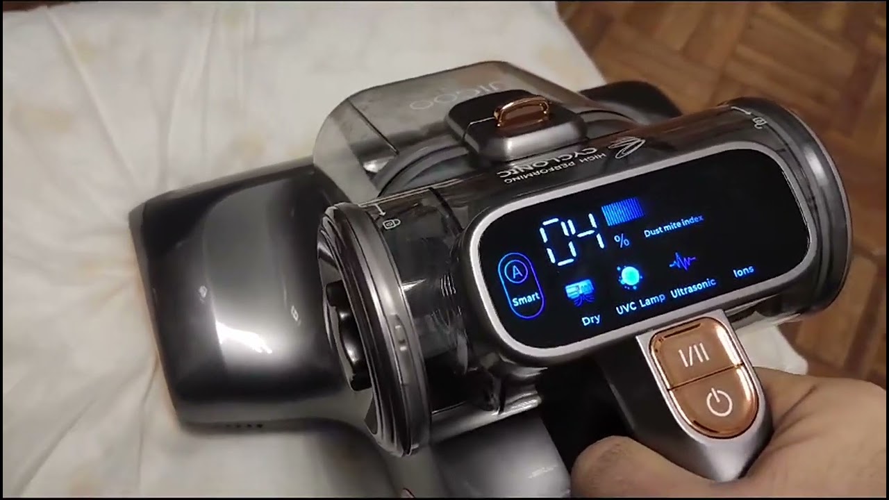 JIGOO Aspiradora Antiacaros para Colchones con Luz UV y Vibración,  Es increíble la cantidad