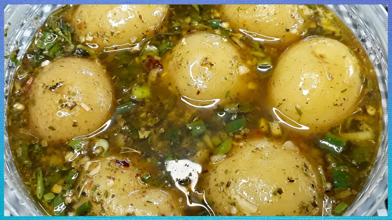 BATATINHAS EM CONSERVA - MINI BATATAS - APERITIVO #conserva #batatas #aperitivos