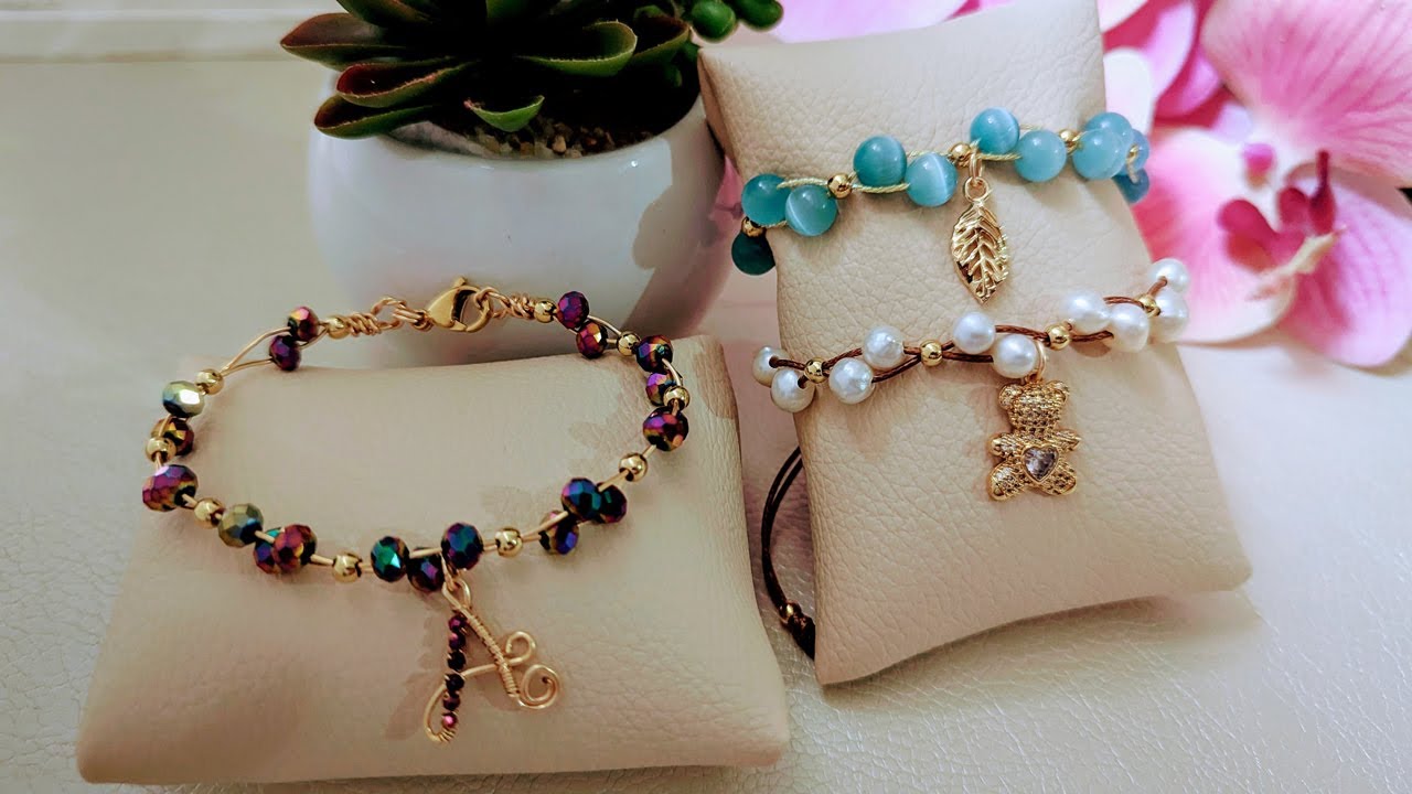 Pulseras en dos Técnicas (Alambre y Cordón Encerado)