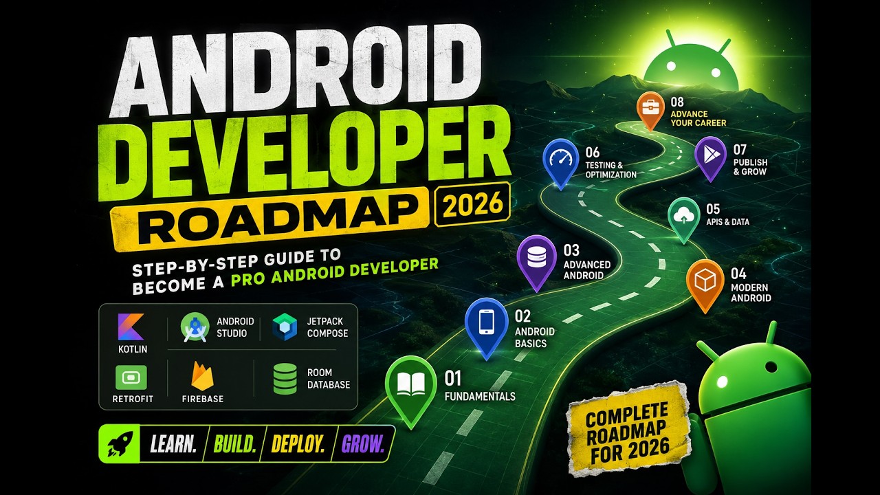 Android Developer Roadmap 2026 🚀 Complete Guide to Become Pro Android Developer