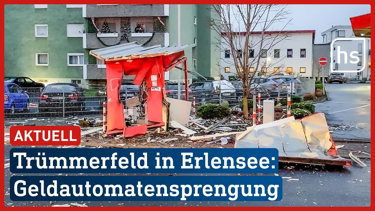 Geldautomatensprengung in Erlensee zerstört Fenster und Autos | hessenschau