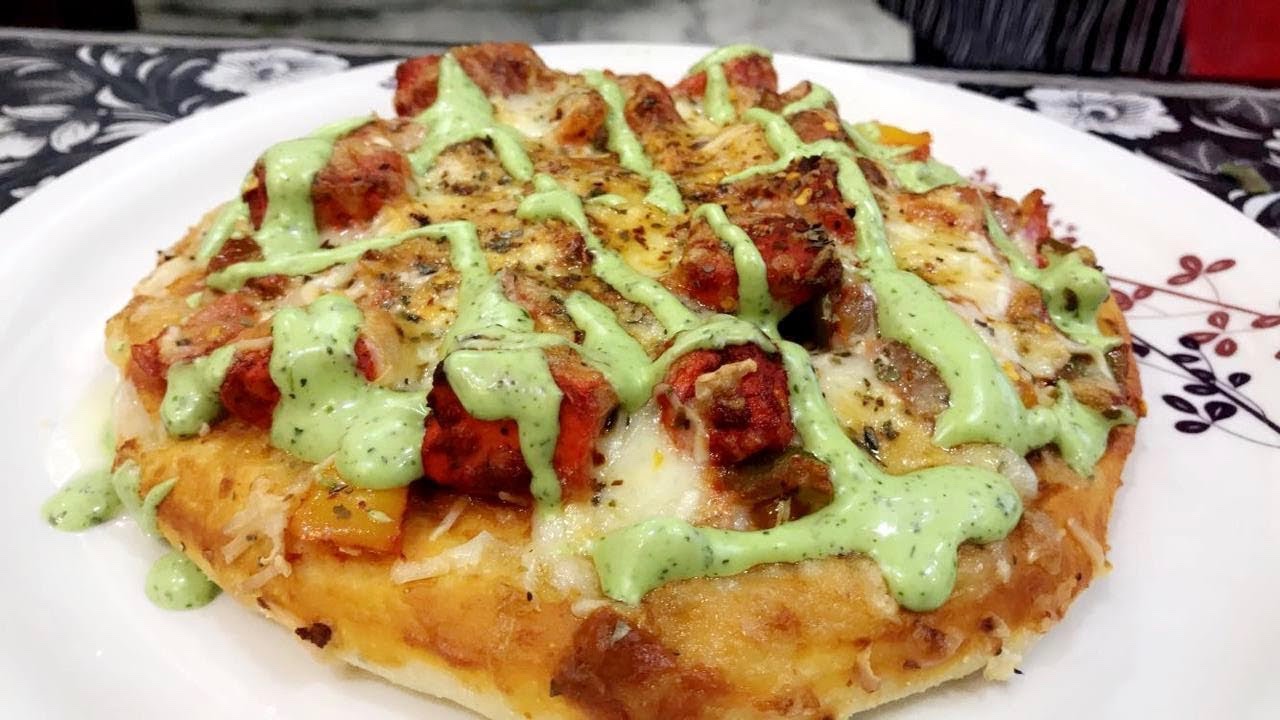 Cheese Burst Pizza Recipe | Dominos Style Tandoori pizza Recipe| Home made mint mayonaisse recipe