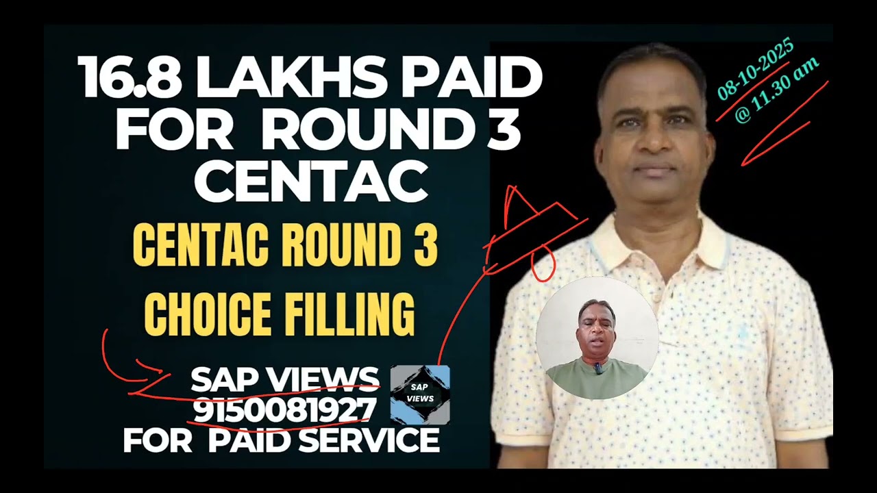 #16.8LAKHS PAID FOR ROUND 3||#CENTAC ROUND 3 REGISTRATION||#TUITION FEE PAID||#CHOICE FILLING||