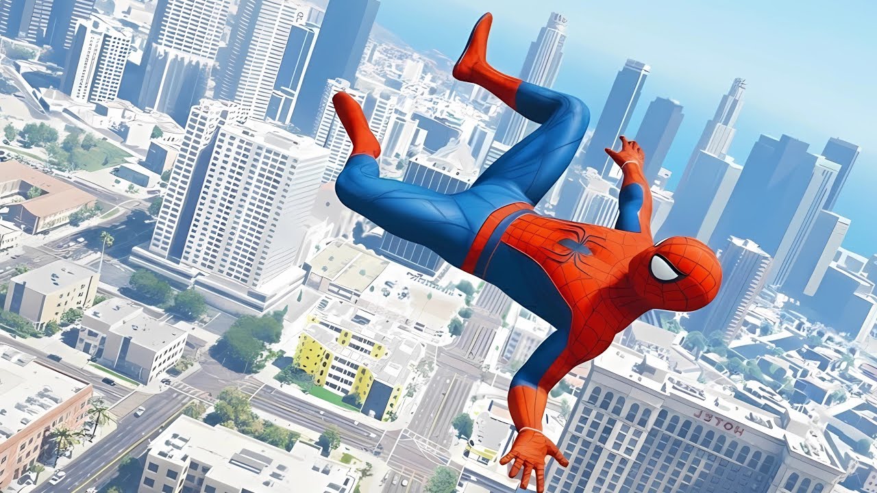 SPIDERMAN INSANE RAGDOLL MOMENTS IN GTA 5!