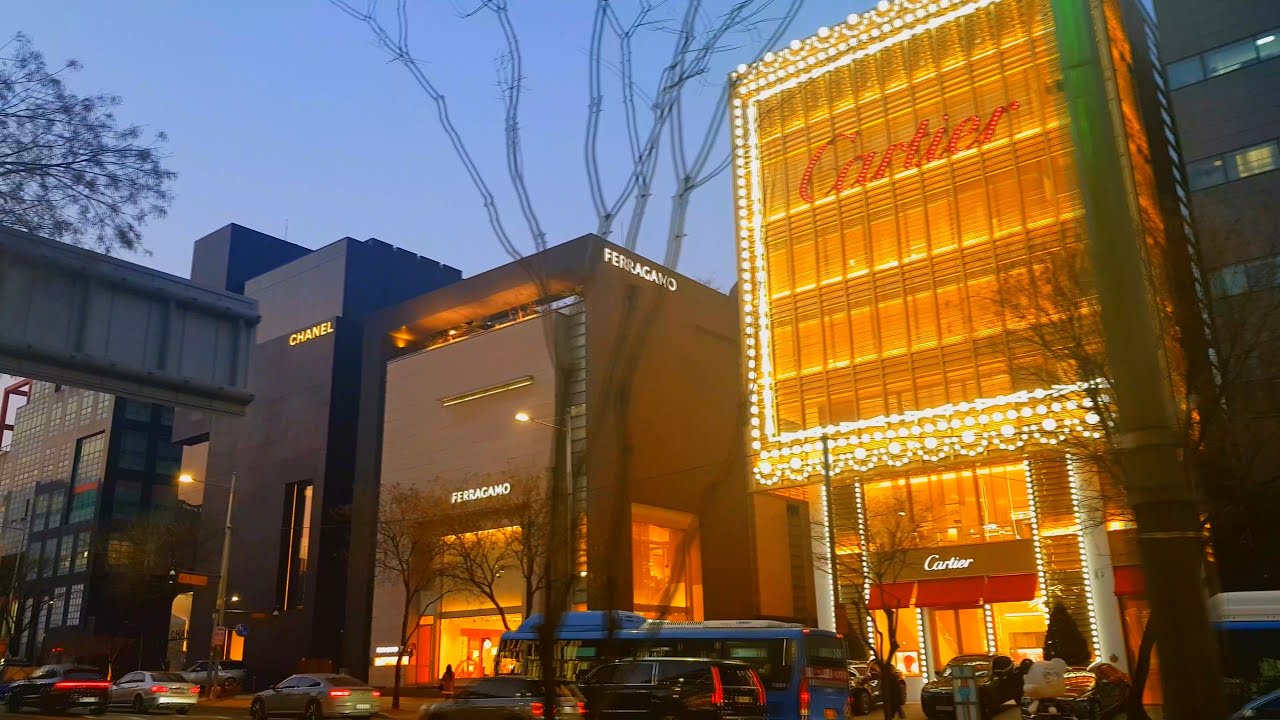 [4K] The most expensive shopping street in Seoul. Cheongdam-dong Walking Tour, Seoul, South Korea
