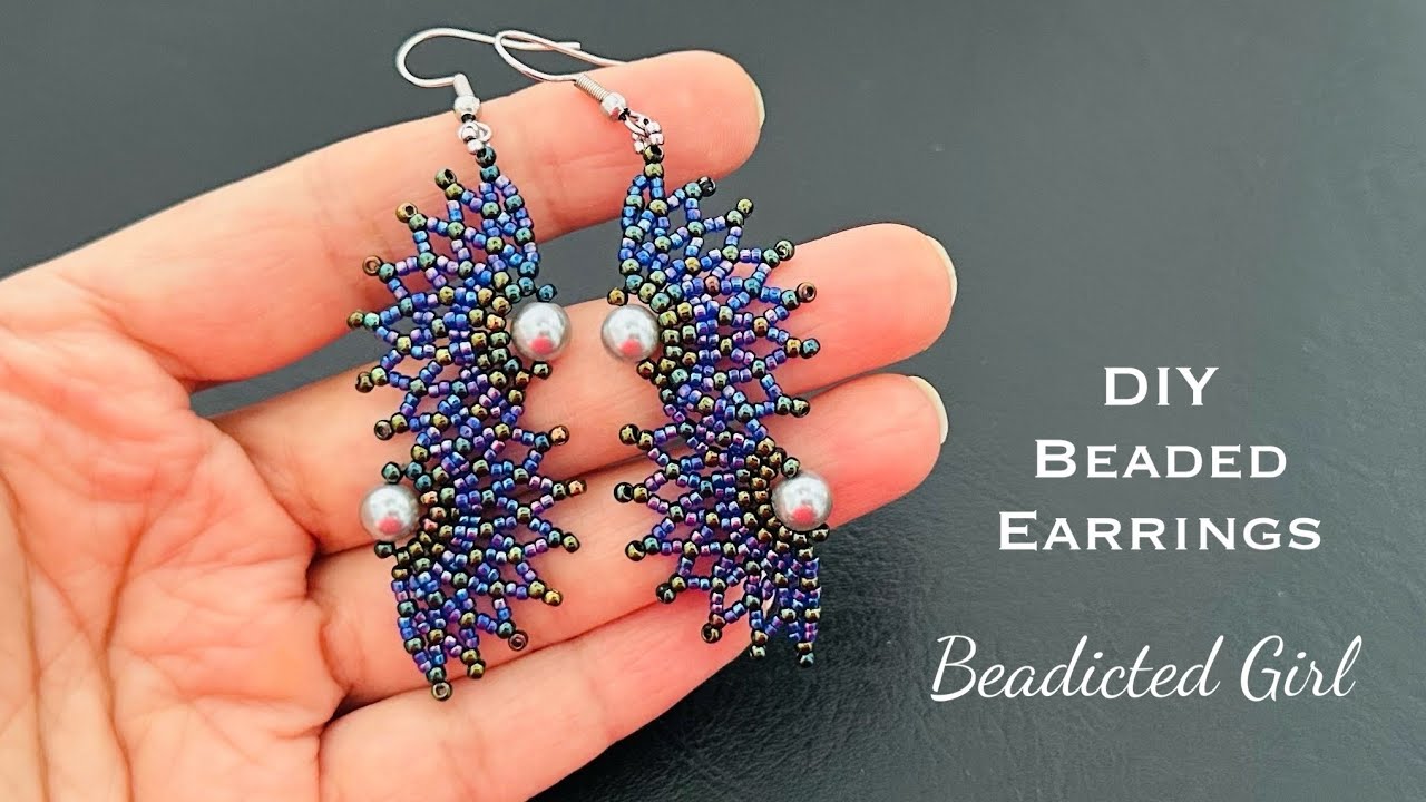 How to make beaded earrings || DIY beaded earrings