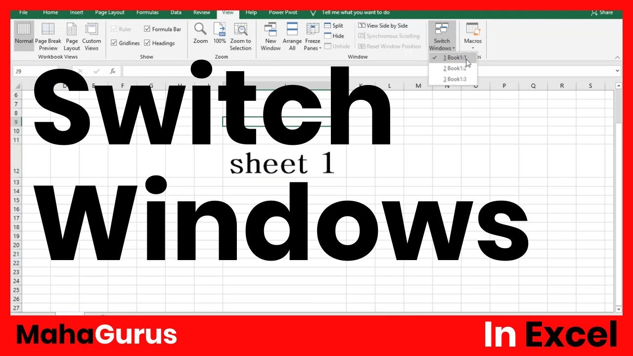 How to Switch Windows in Excel- Switch Windows in Excel Tutorial