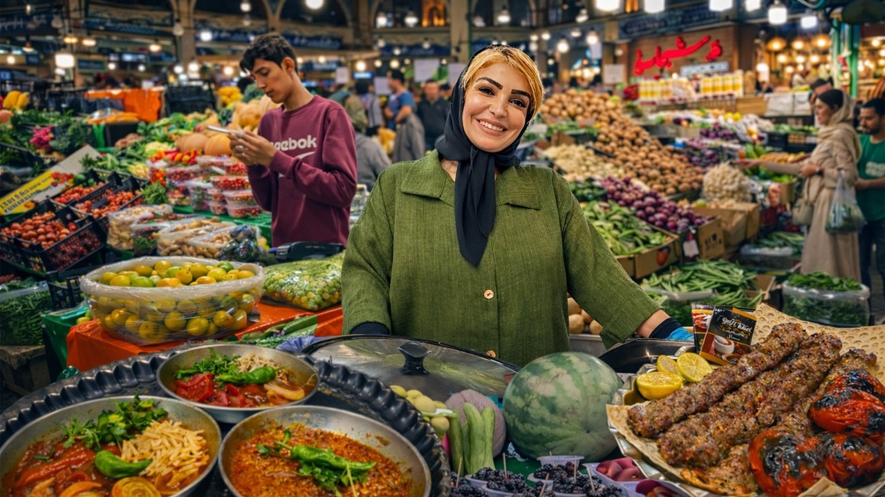 IRAN! Street Food in Tehran CRAZIEST Bazaar Market Adventure