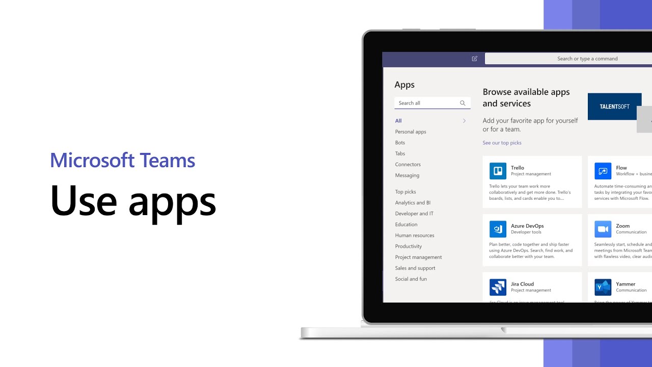 How to use apps in Microsoft Teams