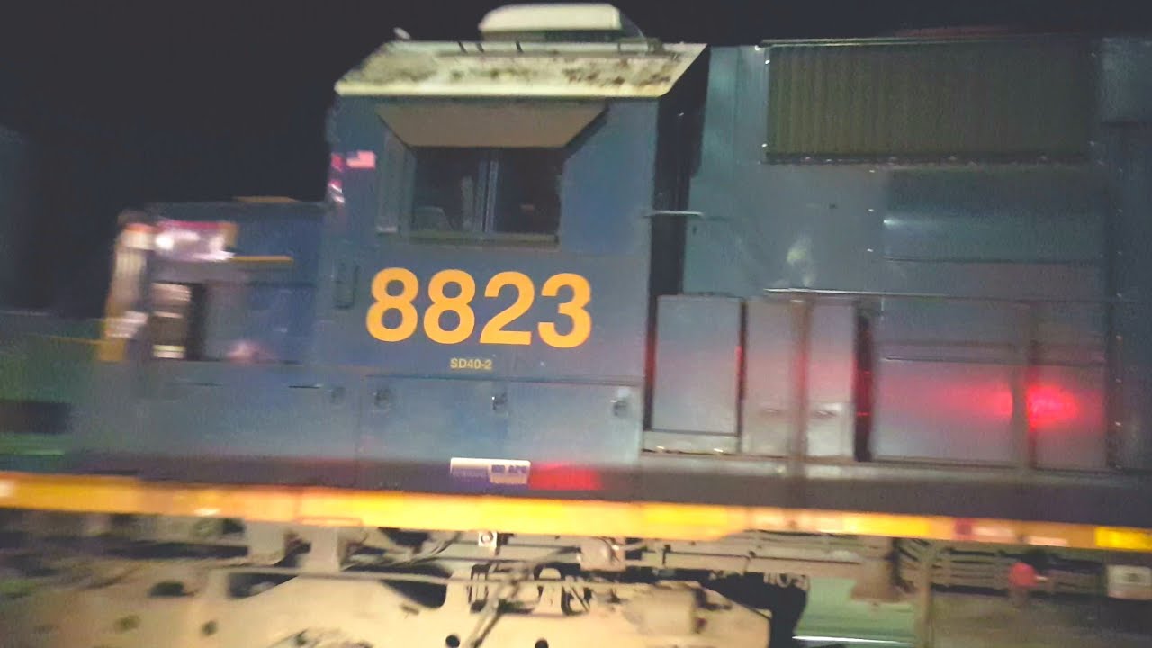 4K Rare Double DPU on CSX Train With SD40-2