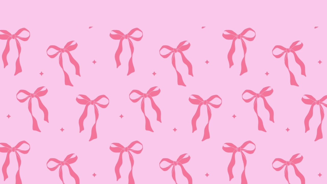 Pastel Pink Coquette Ribbons Aesthetic Background Wallpaper Screensaver