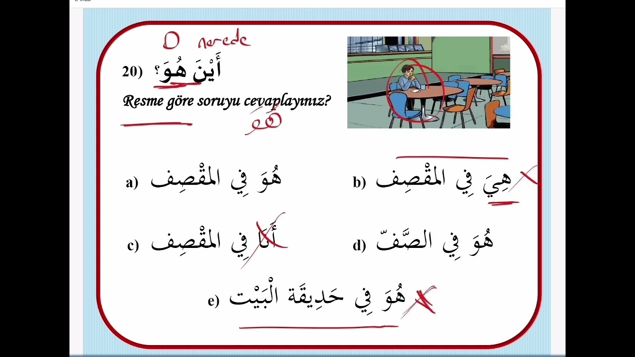 İHO #6.Sınıf ARAPÇA Dersi Sınav Öncesi Soru Çözümü - 3