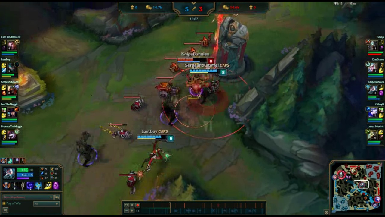 Zilean vs Akali/Zed Dive