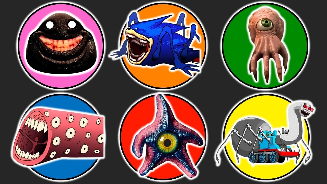 Spin Wheel Monster Pou, Shin Sonic, Brain Eye, Train Eater, Starro, Thomas Lipan