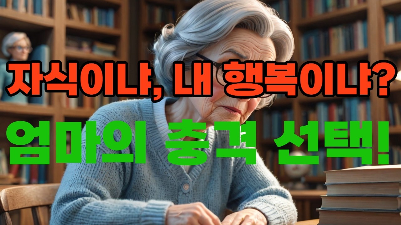 마지막 남은 재산, 자식에게 줘야 하나?