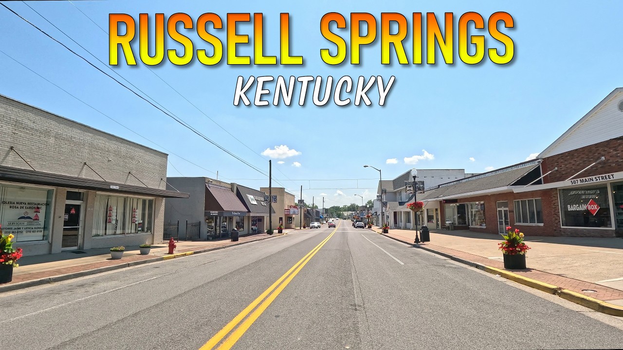 Russell Springs Kentucky Driving Through