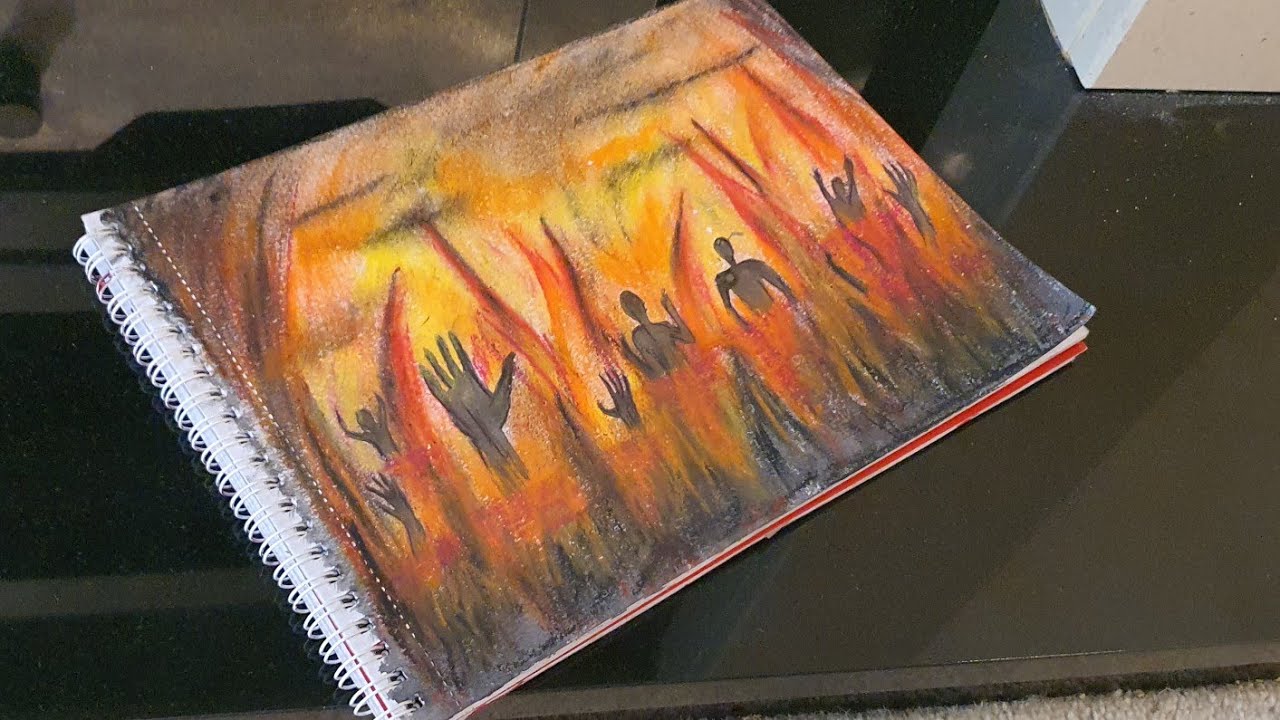Imaan Reminder painting, Islamic art,  اَللَّهُمَّ أَجِرْنِي مِنَ النَّارِ