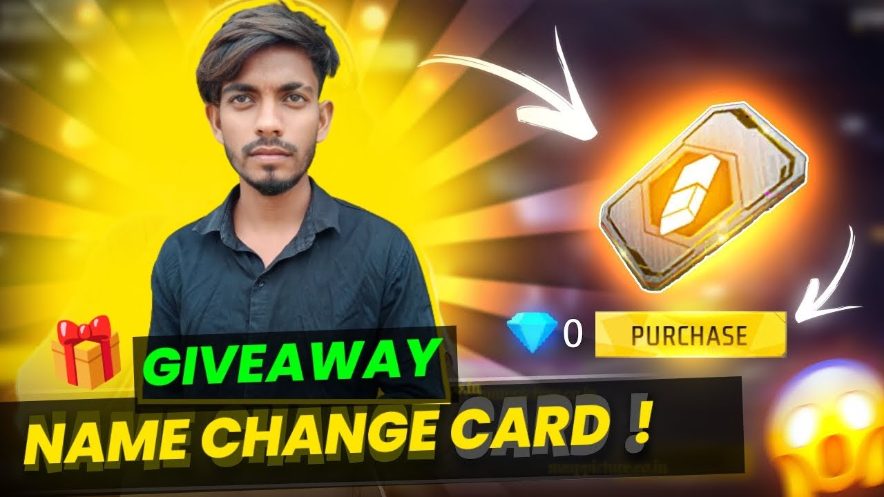 50 Name Change Card&nbsp; Giveaway | Free Fire Name Change Card Giveaway | Giveaway Free Fire Change Card