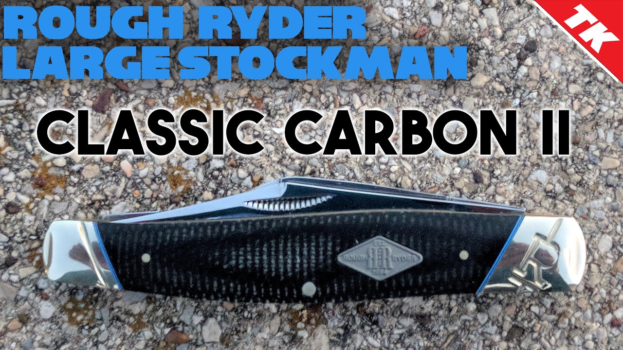 Rough Ryder Classic Carbon II Large Stockman Pocket Knife RR2214