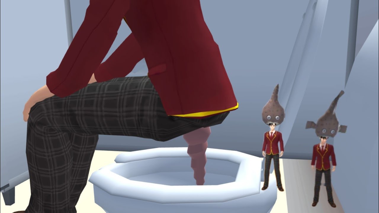 Taiga Kebelet Eek 💩 Ga Kuat Mencret Di Sekolah Gara-gara Makan Ikan 🐠🐋🐟 Sakura School Simulator