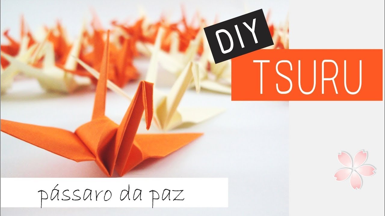 Como dobrar um TSURU (origami) | passarinho de PAPEL DIY | Bem explicadinho