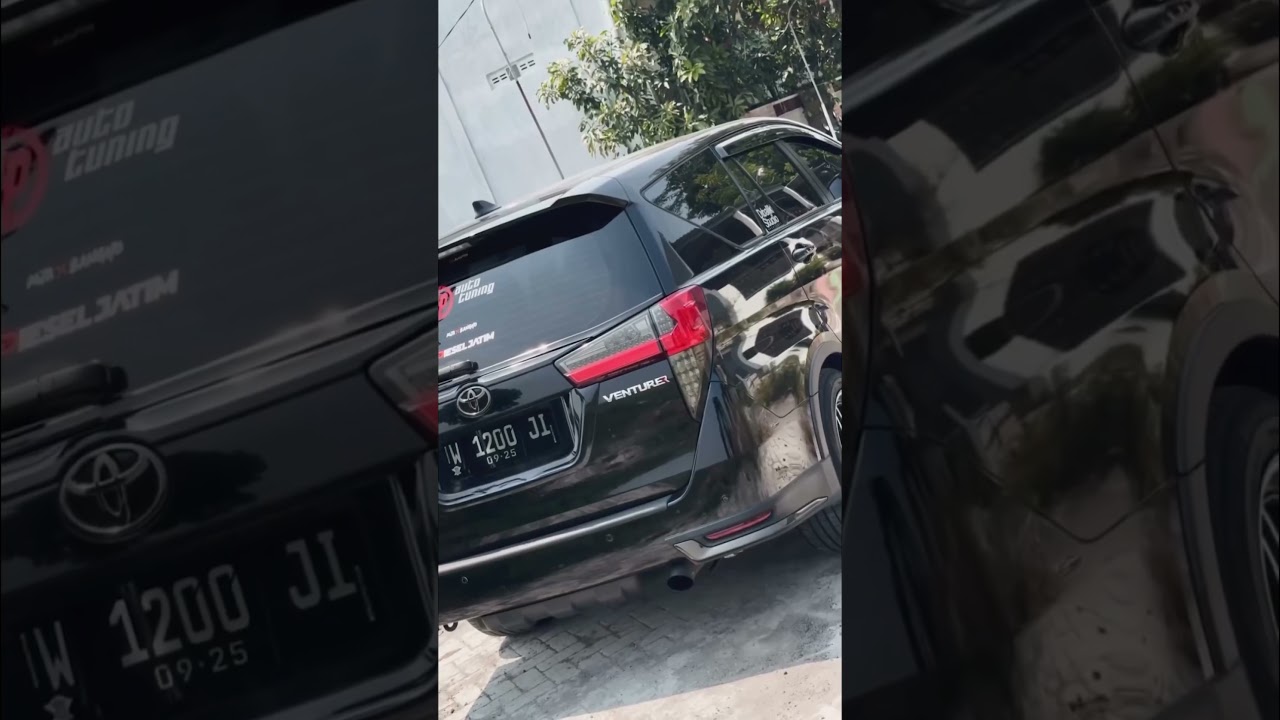 Modified Black Toyota Innova Crysta | Aggressive Styling, Big Alloys & Custom Mods!