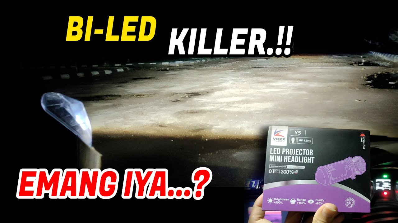 Review Cahaya Lampu Mini Projector Voxx Y5 di Mobil Wuling Confero DB