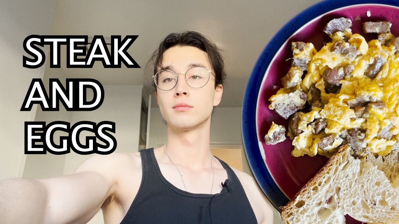 Easy American Breakfast - Steak and Eggs