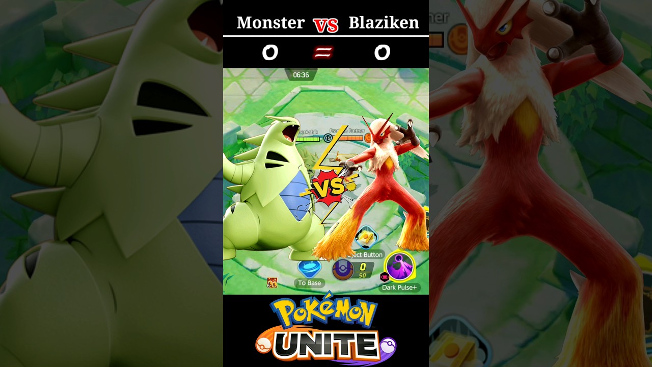 Blaziken vs Tyranitar Ultimate showdown 💥|| Pokemon unite