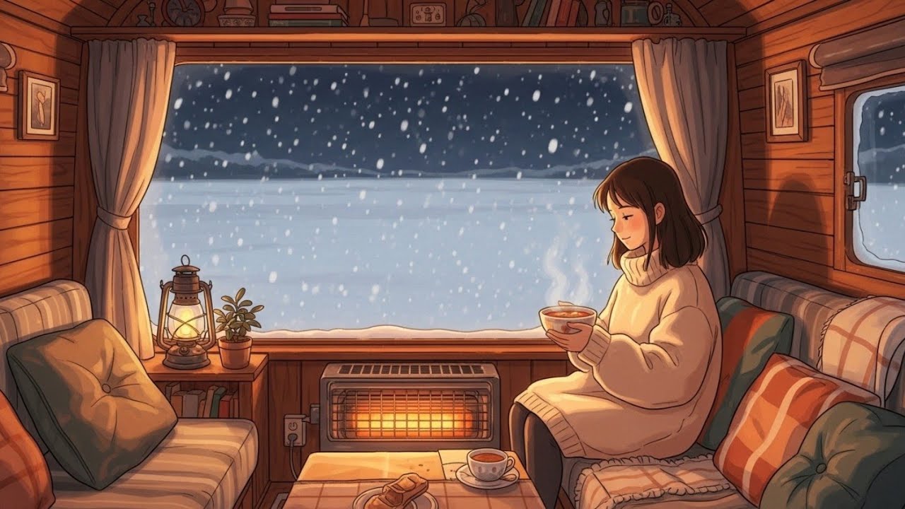Cozy Winter Caravan Life | Snowfall, Warm Soup & Quiet Evenings ASMR