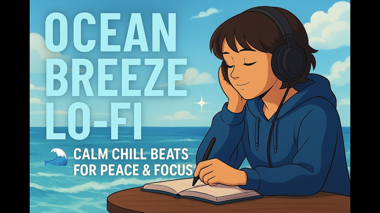 Ocean Breeze Lo Fi 🌊 Calm Chill Beats for Peace & Focus