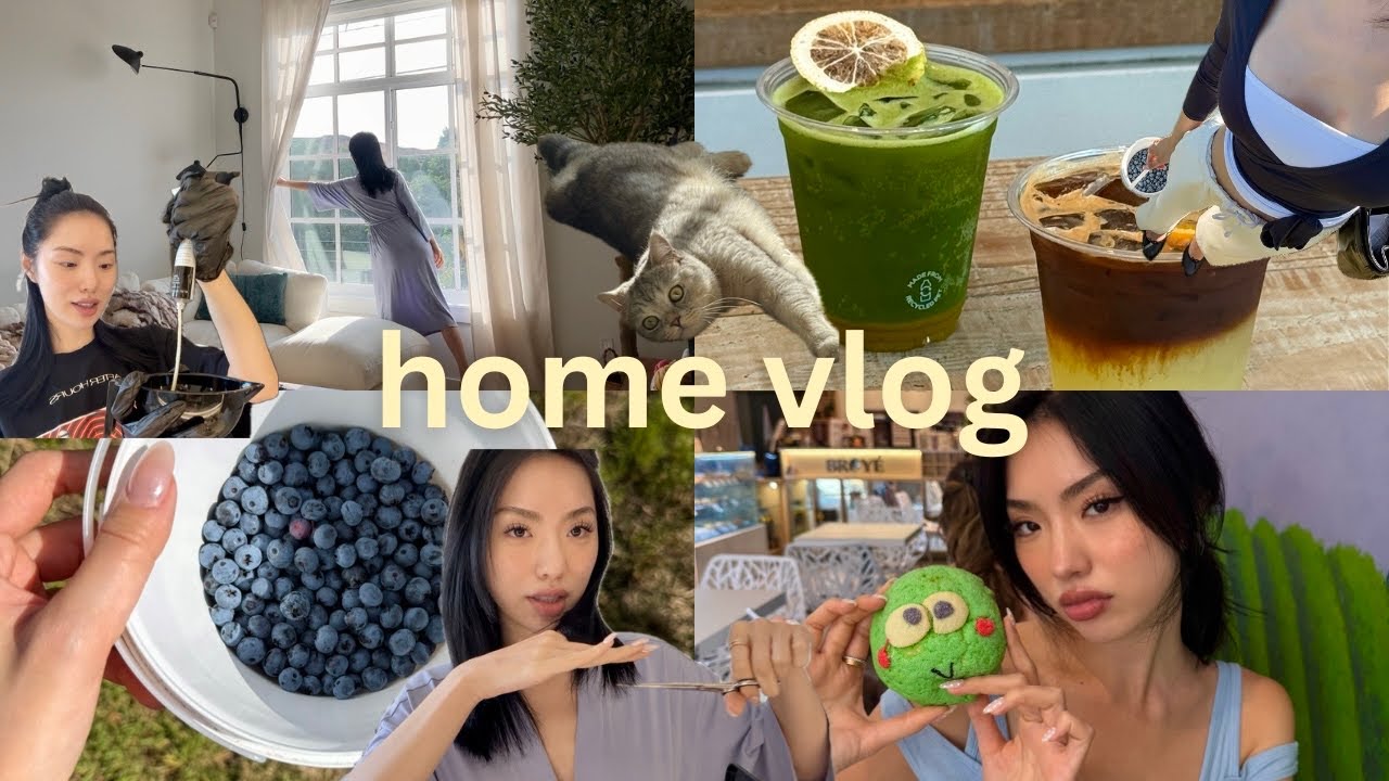 Home vlog 🫐: chit chat, chores, farmers markets, dyeing my own hair, berry picking