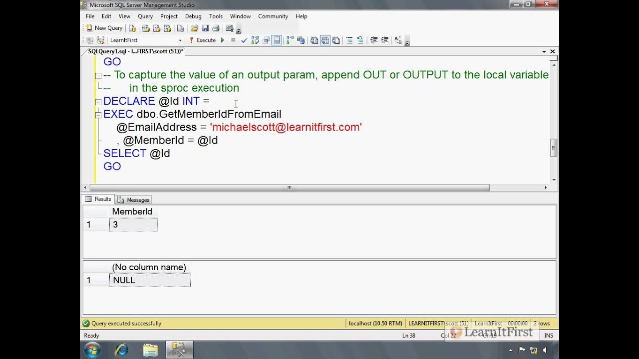 SQL Server Output Parameters: Understanding the Syntax