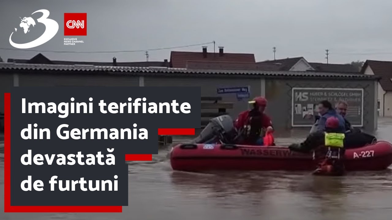 Imagini terifiante din Germania devastată de furtuni