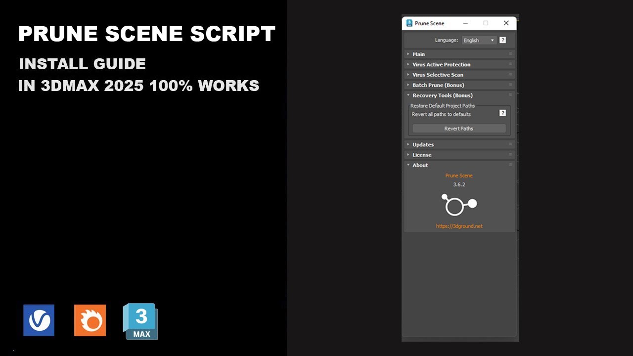 Prune Scene Script install Guide in 3dmax 100% Work