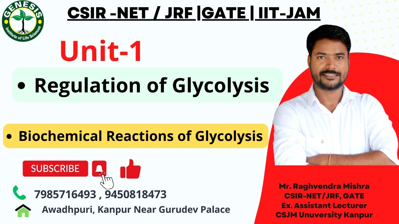 Biochemical Reactions of Glycolysis | Regulation of Glycolysis | L-4 | #genesis_institute