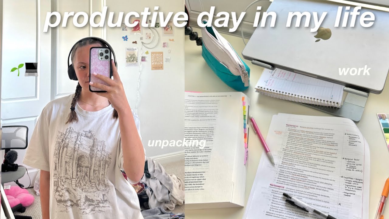 productive day in my life 🎧🌱🧸