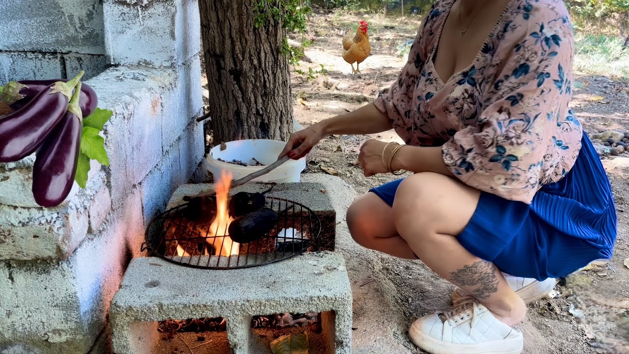 Crispy Fried Eggplant🍆 | Simple Village Cooking Over Fire