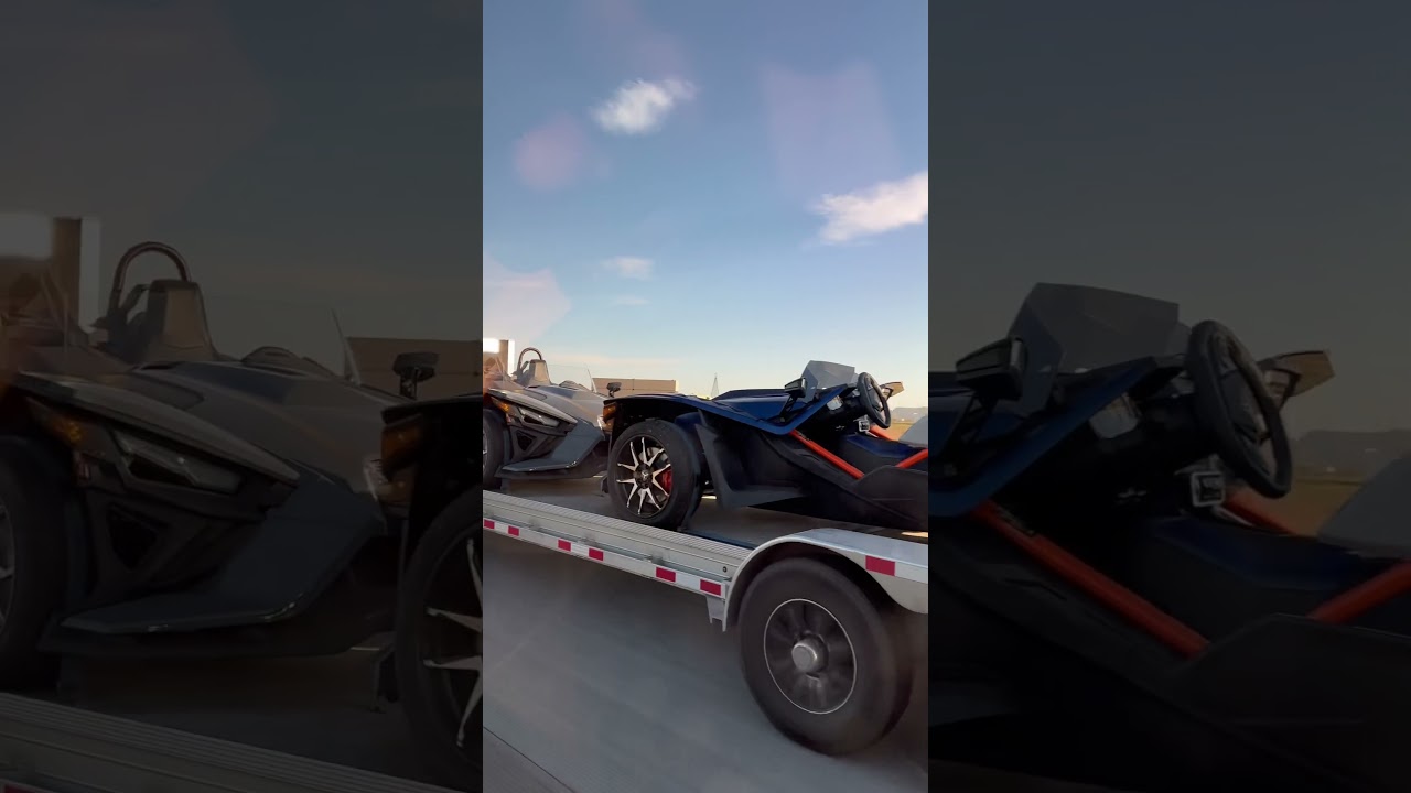 F250 hauling 🛻 Polaris Slingshots #shots #shortsvideo #polaris #ford