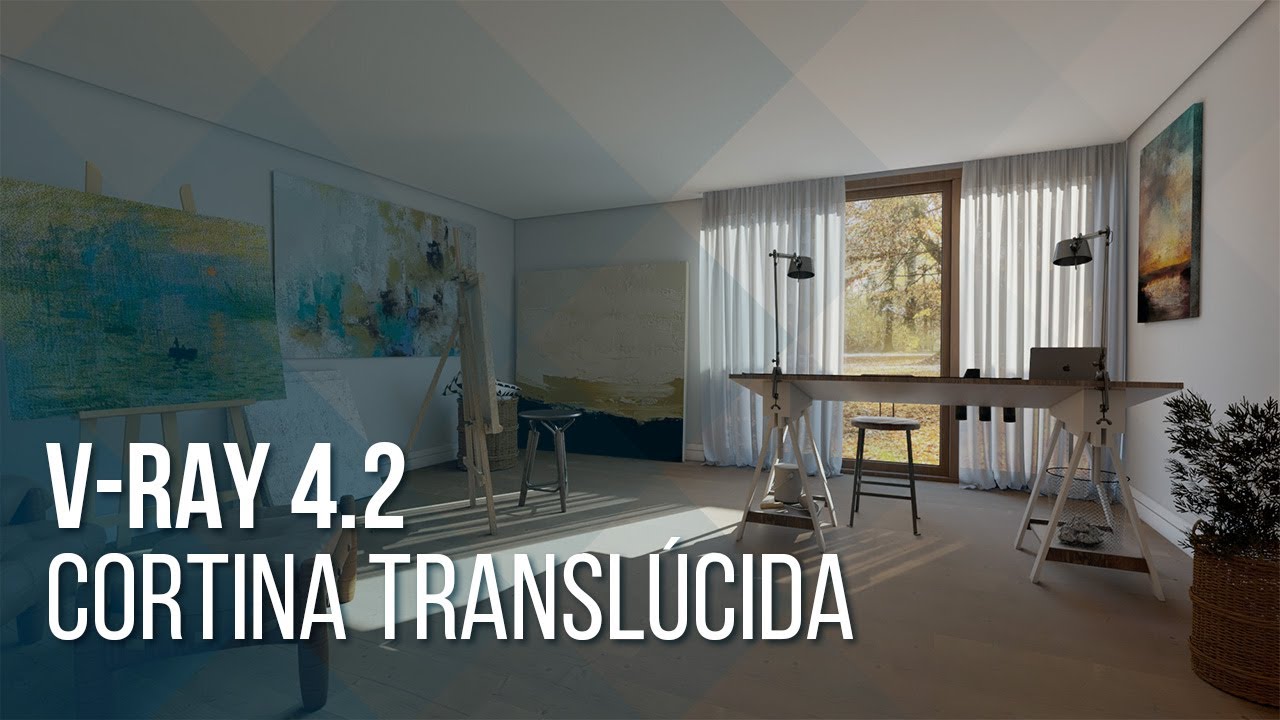 V-Ray | Como configurar uma cortina translúcida para renderização